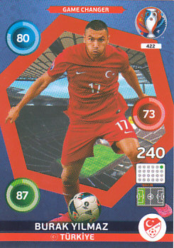 Burak Yilmaz Turkey Panini UEFA EURO 2016 Game Changer #422